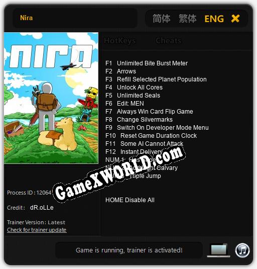 Nira: ТРЕЙНЕР И ЧИТЫ (V1.0.40)