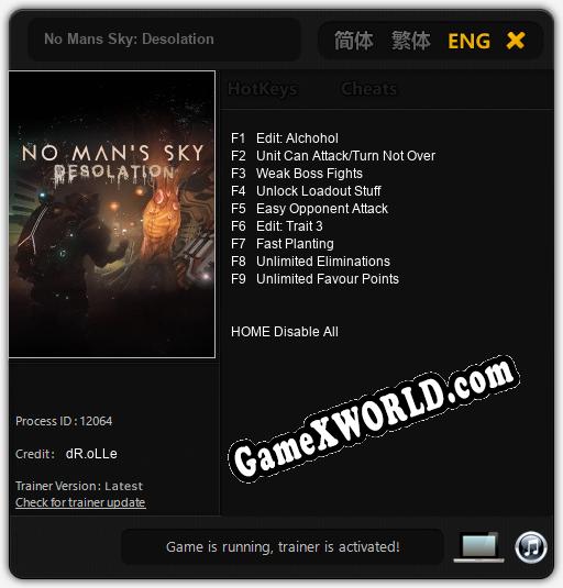 No Mans Sky: Desolation: Трейнер +9 [v1.5]