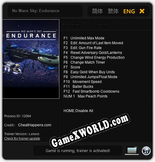 No Mans Sky: Endurance: Читы, Трейнер +13 [CheatHappens.com]