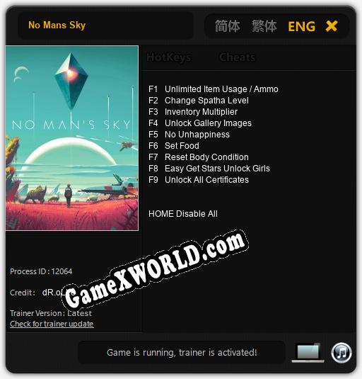 No Mans Sky: Читы, Трейнер +9 [dR.oLLe]