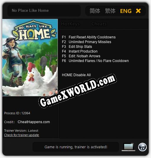 Трейнер для No Place Like Home [v1.0.4]