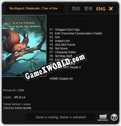 Northgard: Ratatoskr, Clan of the Squirrel: Трейнер +11 [v1.6]