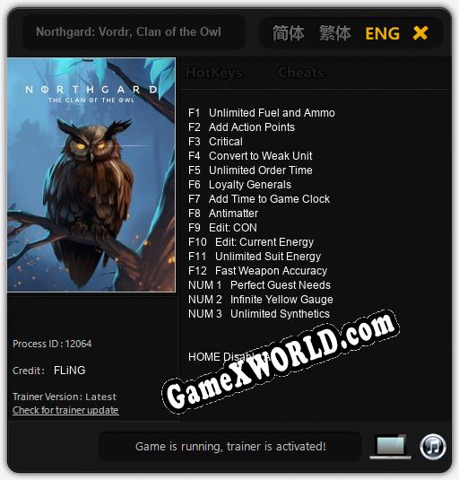 Northgard: Vordr, Clan of the Owl: Трейнер +15 [v1.6]