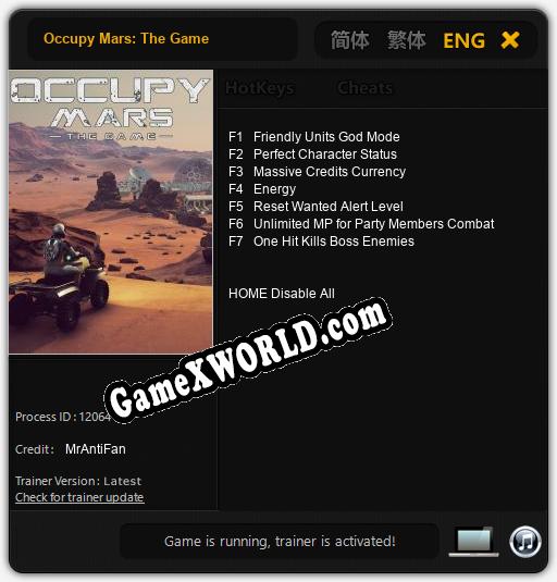 Трейнер для Occupy Mars: The Game [v1.0.1]