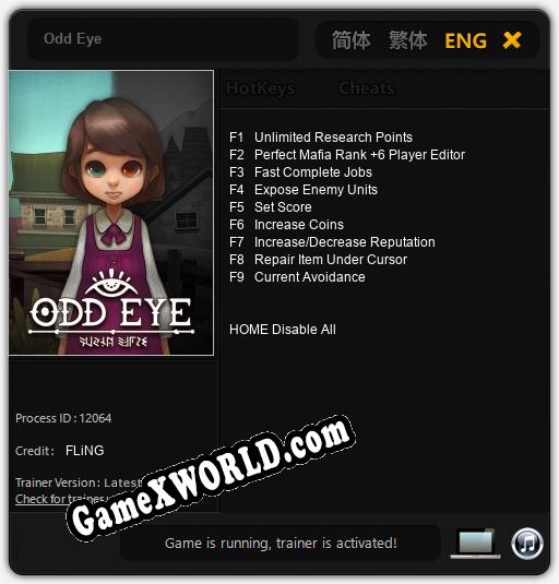 Odd Eye: Читы, Трейнер +9 [FLiNG]