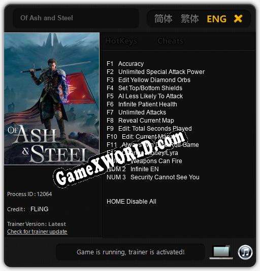 Of Ash and Steel: ТРЕЙНЕР И ЧИТЫ (V1.0.49)