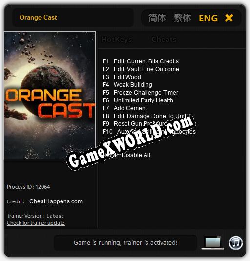 Orange Cast: Читы, Трейнер +8 [dR.oLLe]