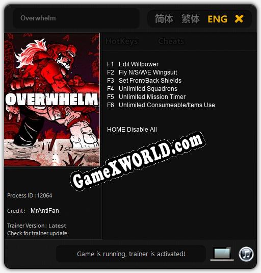 Overwhelm: ТРЕЙНЕР И ЧИТЫ (V1.0.89)