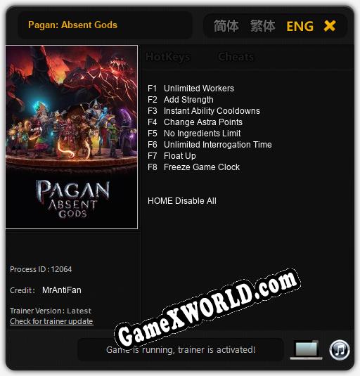 Pagan: Absent Gods: ТРЕЙНЕР И ЧИТЫ (V1.0.80)