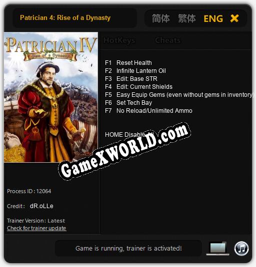 Patrician 4: Rise of a Dynasty: Читы, Трейнер +7 [dR.oLLe]