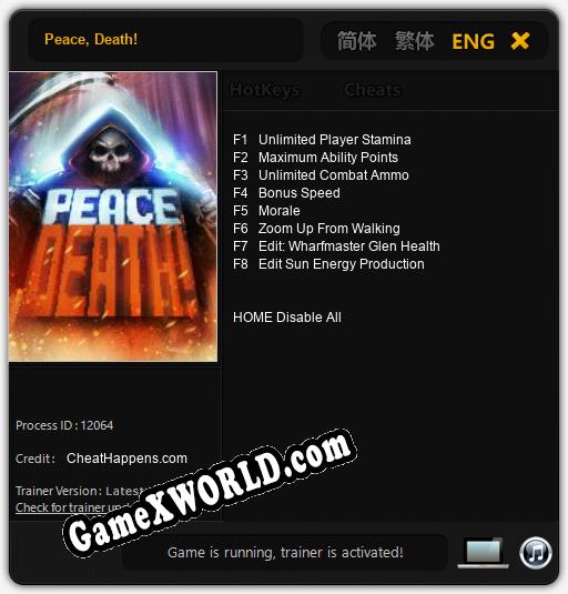 Трейнер для Peace, Death! [v1.0.7]