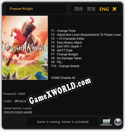 Peasant Knight: ТРЕЙНЕР И ЧИТЫ (V1.0.68)