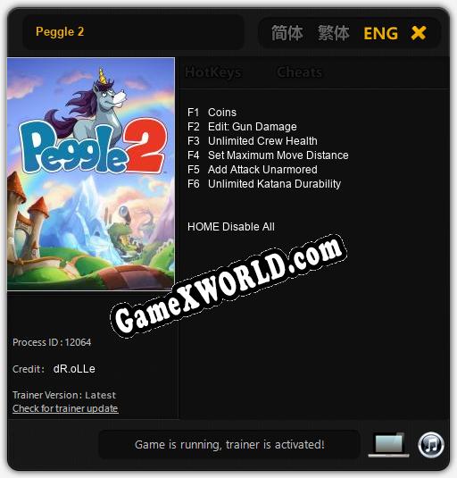 Трейнер для Peggle 2 [v1.0.4]
