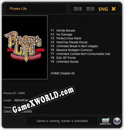 Pirates Life: Трейнер +10 [v1.1]