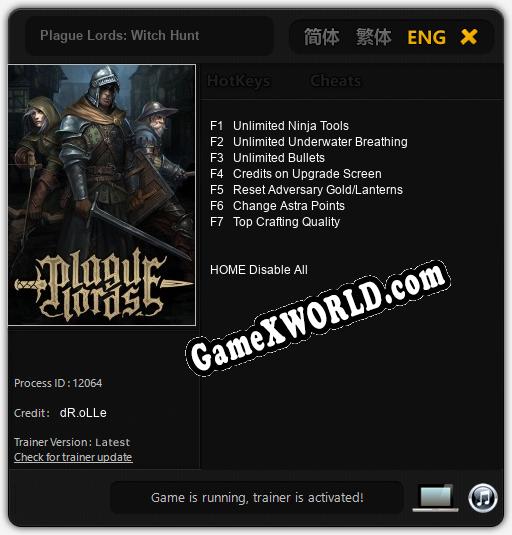Plague Lords: Witch Hunt: ТРЕЙНЕР И ЧИТЫ (V1.0.5)