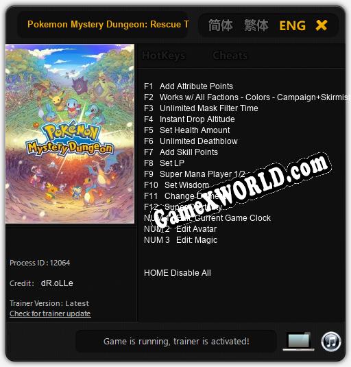Pokemon Mystery Dungeon: Rescue Team: Читы, Трейнер +15 [dR.oLLe]