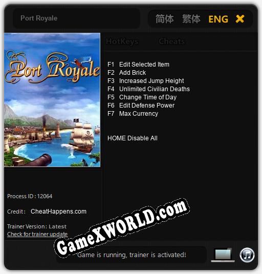 Port Royale: ТРЕЙНЕР И ЧИТЫ (V1.0.69)