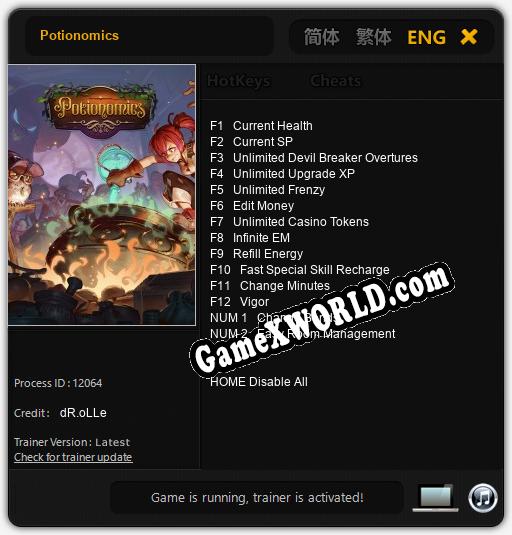Potionomics: Трейнер +14 [v1.9]