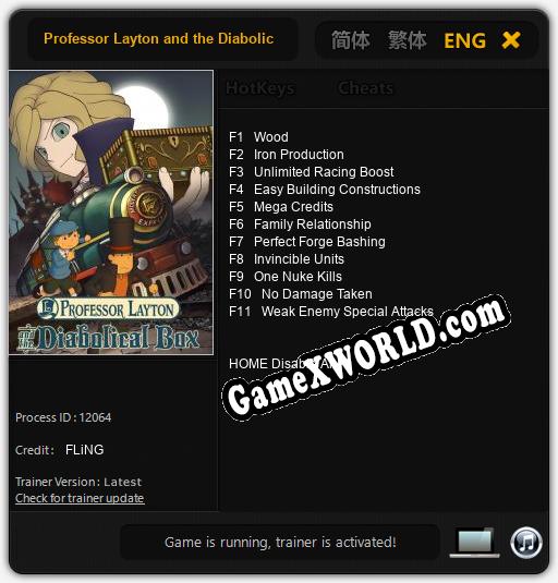 Professor Layton and the Diabolical Box: Читы, Трейнер +11 [FLiNG]