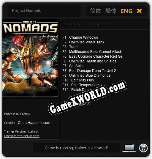 Project Nomads: Читы, Трейнер +12 [CheatHappens.com]