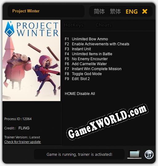 Project Winter: Трейнер +9 [v1.9]