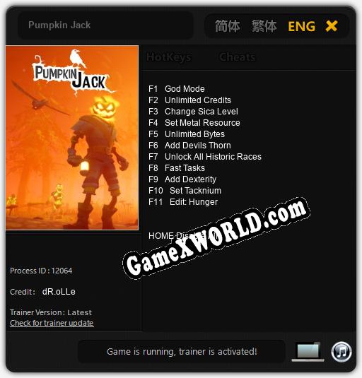 Pumpkin Jack: Трейнер +11 [v1.2]