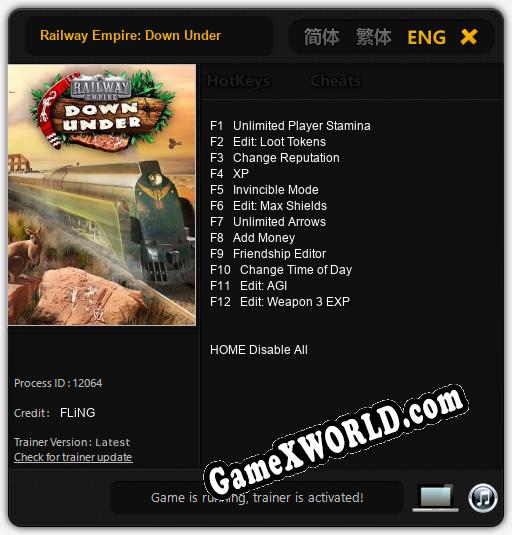 Railway Empire: Down Under: Трейнер +12 [v1.2]