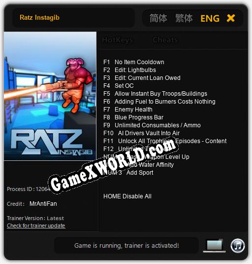 Трейнер для Ratz Instagib [v1.0.5]