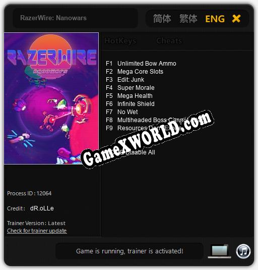RazerWire: Nanowars: ТРЕЙНЕР И ЧИТЫ (V1.0.8)