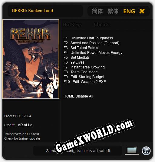 REKKR: Sunken Land: ТРЕЙНЕР И ЧИТЫ (V1.0.13)