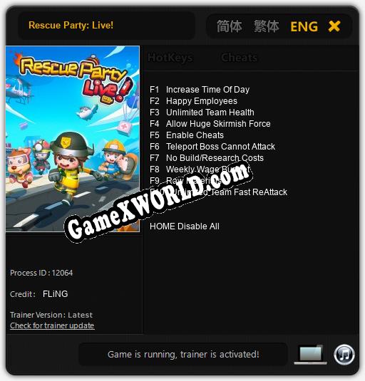 Rescue Party: Live!: Читы, Трейнер +10 [FLiNG]