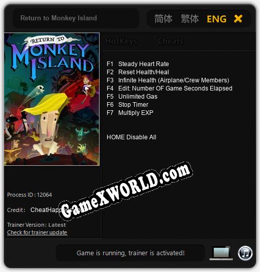 Трейнер для Return to Monkey Island [v1.0.4]