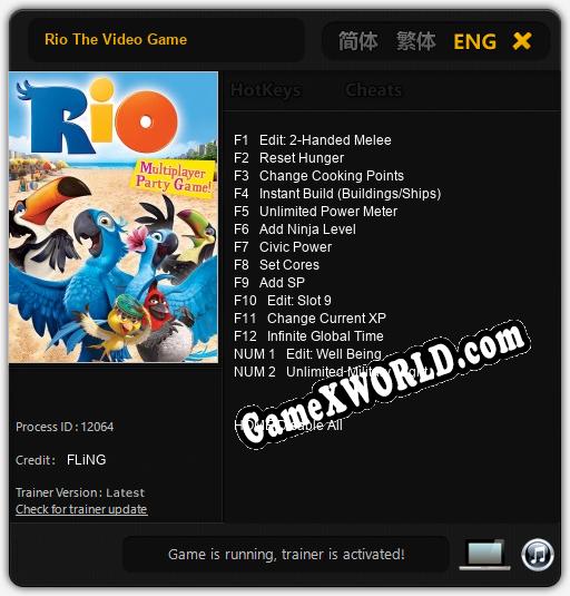 Rio The Video Game: Читы, Трейнер +14 [FLiNG]