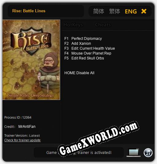 Rise: Battle Lines: ТРЕЙНЕР И ЧИТЫ (V1.0.83)