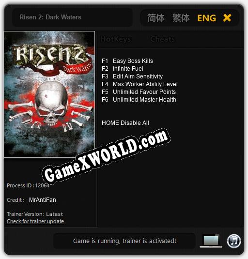 Risen 2: Dark Waters: Трейнер +6 [v1.9]