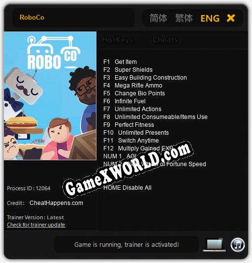 RoboCo: ТРЕЙНЕР И ЧИТЫ (V1.0.14)