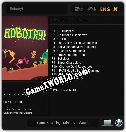 Трейнер для Robotry! [v1.0.6]