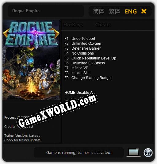Rogue Empire: Читы, Трейнер +9 [dR.oLLe]