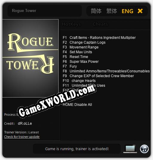 Rogue Tower: Читы, Трейнер +12 [dR.oLLe]