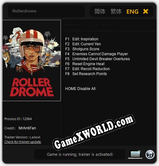 Rollerdrome: Читы, Трейнер +8 [MrAntiFan]