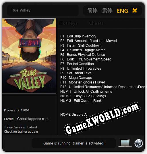 Rue Valley: Читы, Трейнер +15 [CheatHappens.com]