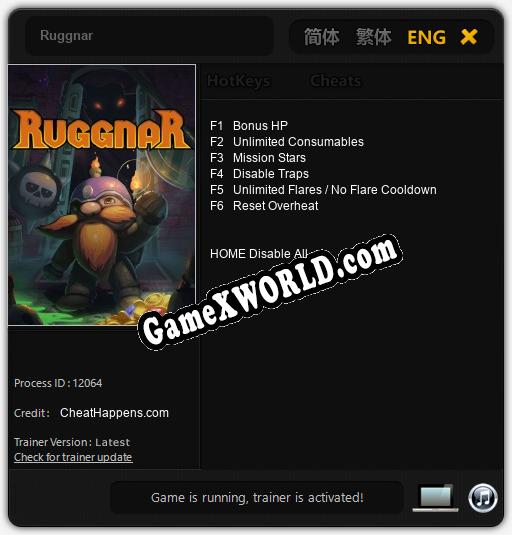 Трейнер для Ruggnar [v1.0.6]