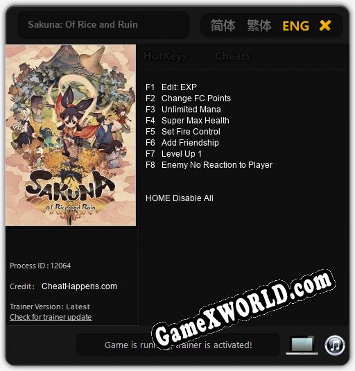 Sakuna: Of Rice and Ruin: Читы, Трейнер +8 [CheatHappens.com]