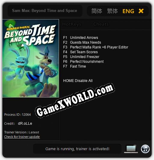 Sam Max: Beyond Time and Space: Читы, Трейнер +7 [dR.oLLe]
