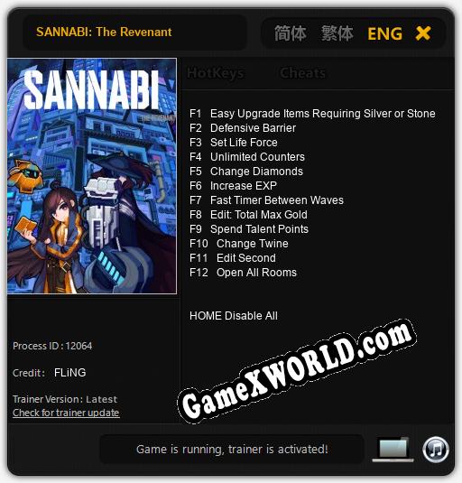 SANNABI: The Revenant: Трейнер +12 [v1.7]