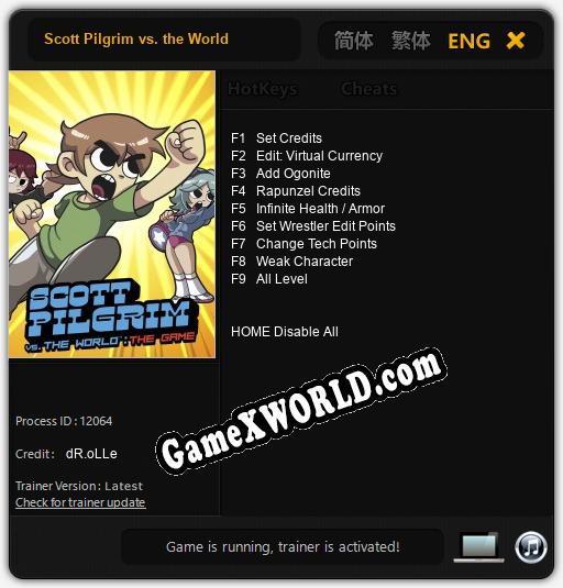 Scott Pilgrim vs. the World: Читы, Трейнер +9 [dR.oLLe]