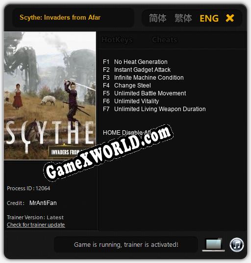 Трейнер для Scythe: Invaders from Afar [v1.0.5]