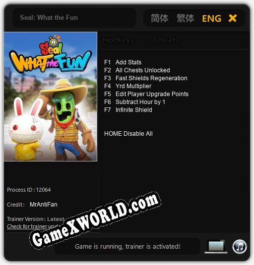 Seal: What the Fun: Трейнер +7 [v1.5]