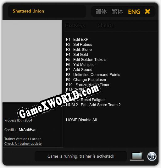 Трейнер для Shattered Union [v1.0.8]