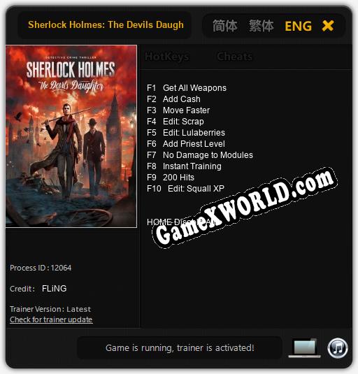 Sherlock Holmes: The Devils Daughter: Трейнер +10 [v1.4]